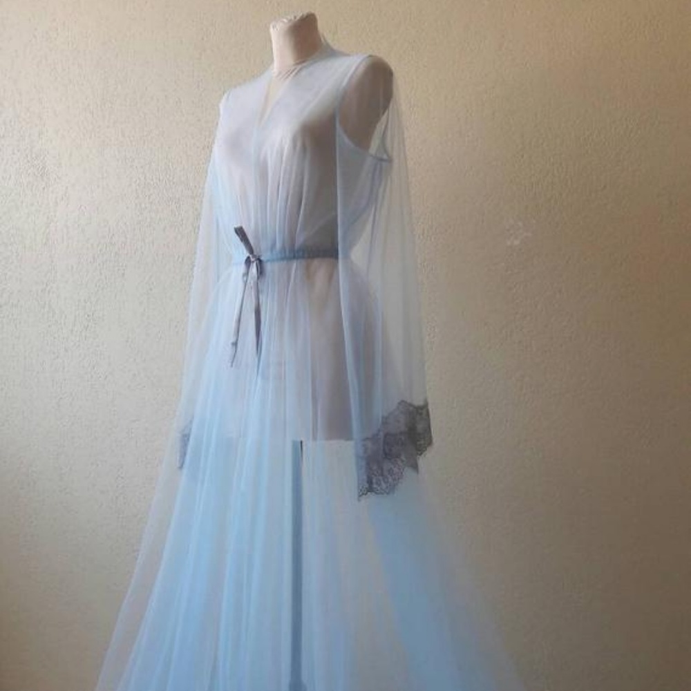 Blue Tulle Boudoir Robe - Romantic! Never worn.